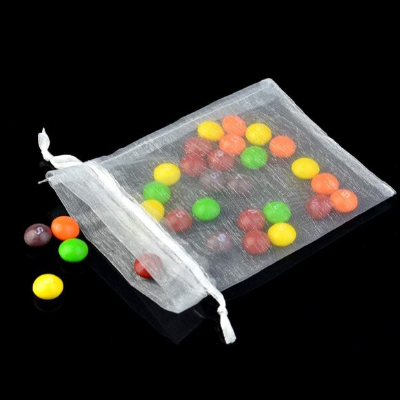 50pcs Organza Bags-Mix Color 3.54''x4.33''9x11cm Satin Drawstring Organza Pouch - Picture 7 of 7